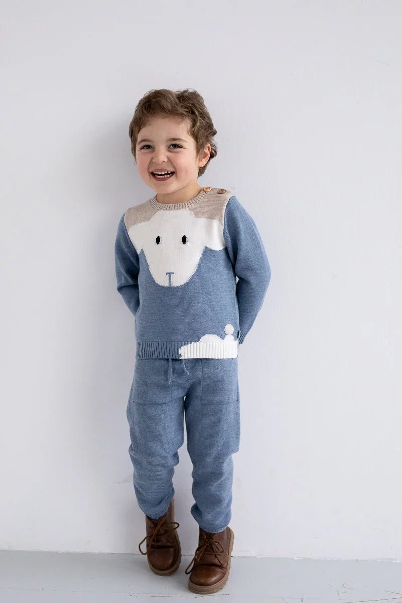 Lillelam Bukse med lommer Classic – Mellomblå for barn - Brobrobrille