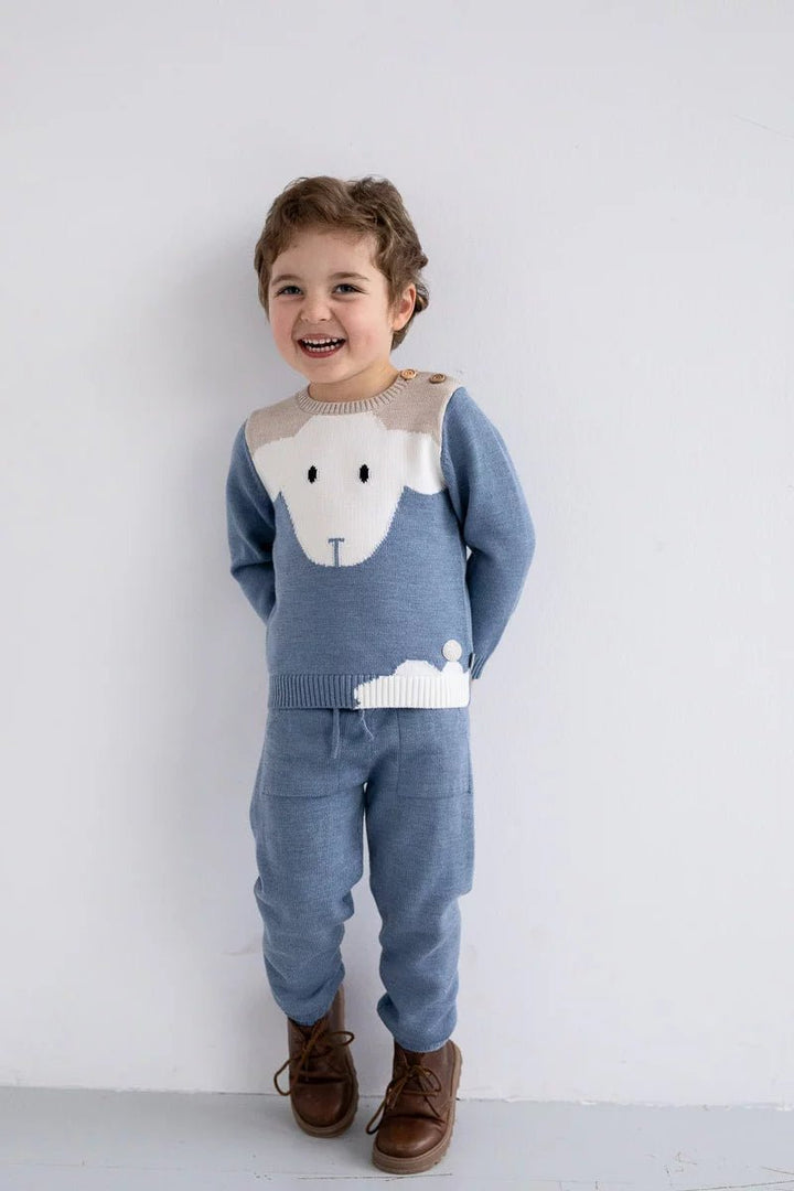 Lillelam Bukse med lommer Classic – Mellomblå for barn - Brobrobrille