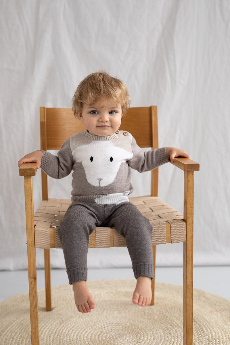 Lillelam Genser Lammi – Beige for barn - Brobrobrille