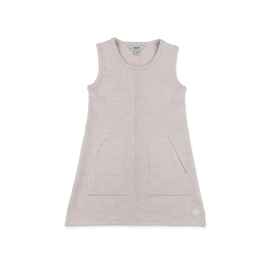 Lillelam Kjole med lommer – Lys Beige for barn - Brobrobrille