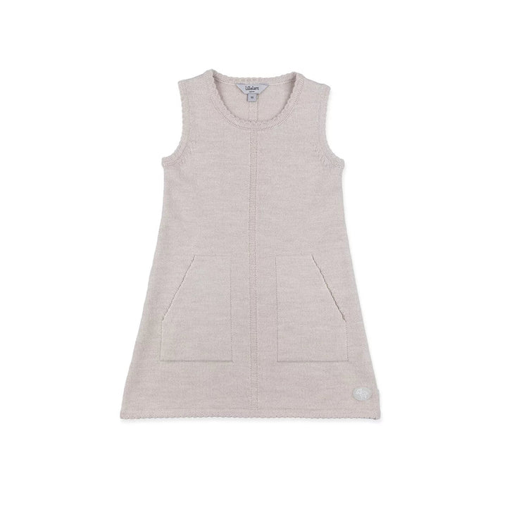 Lillelam Kjole med lommer – Lys Beige for barn - Brobrobrille