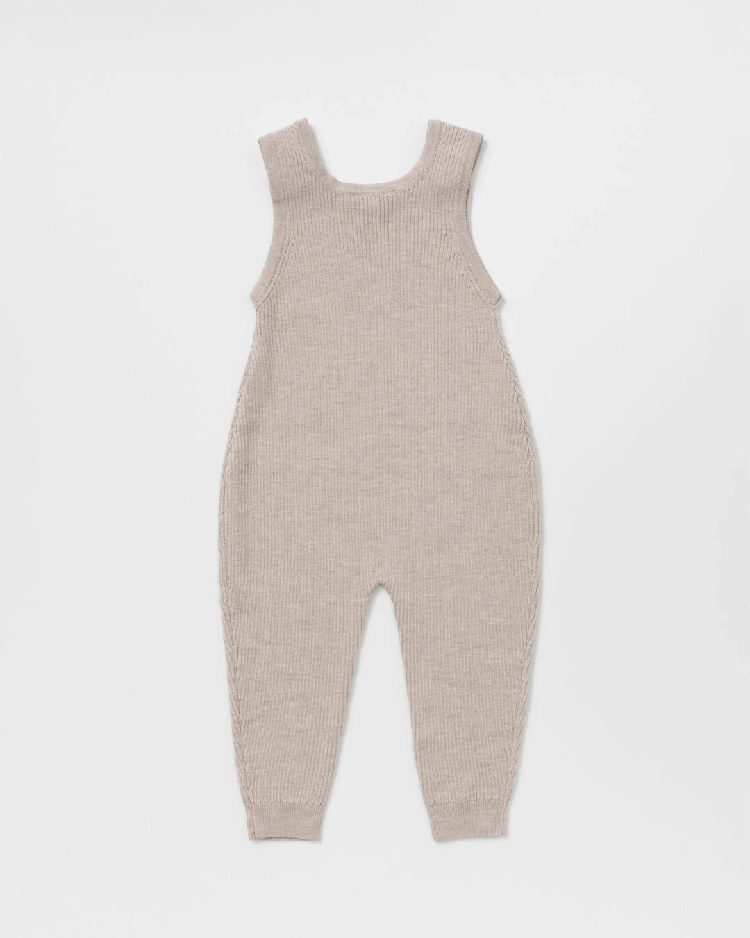 Lillelam Overall Rib Light i Merinoull - Lys Beige for barn - Brobrobrille