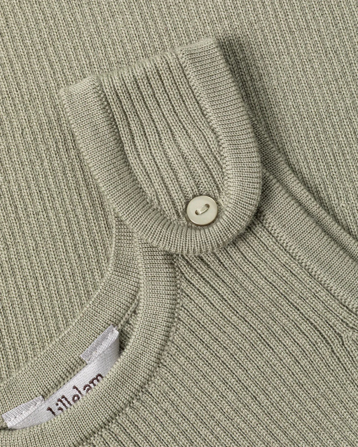 Lillelam Overall Rib Light i Merinoull - Rosmarin for barn - Brobrobrille
