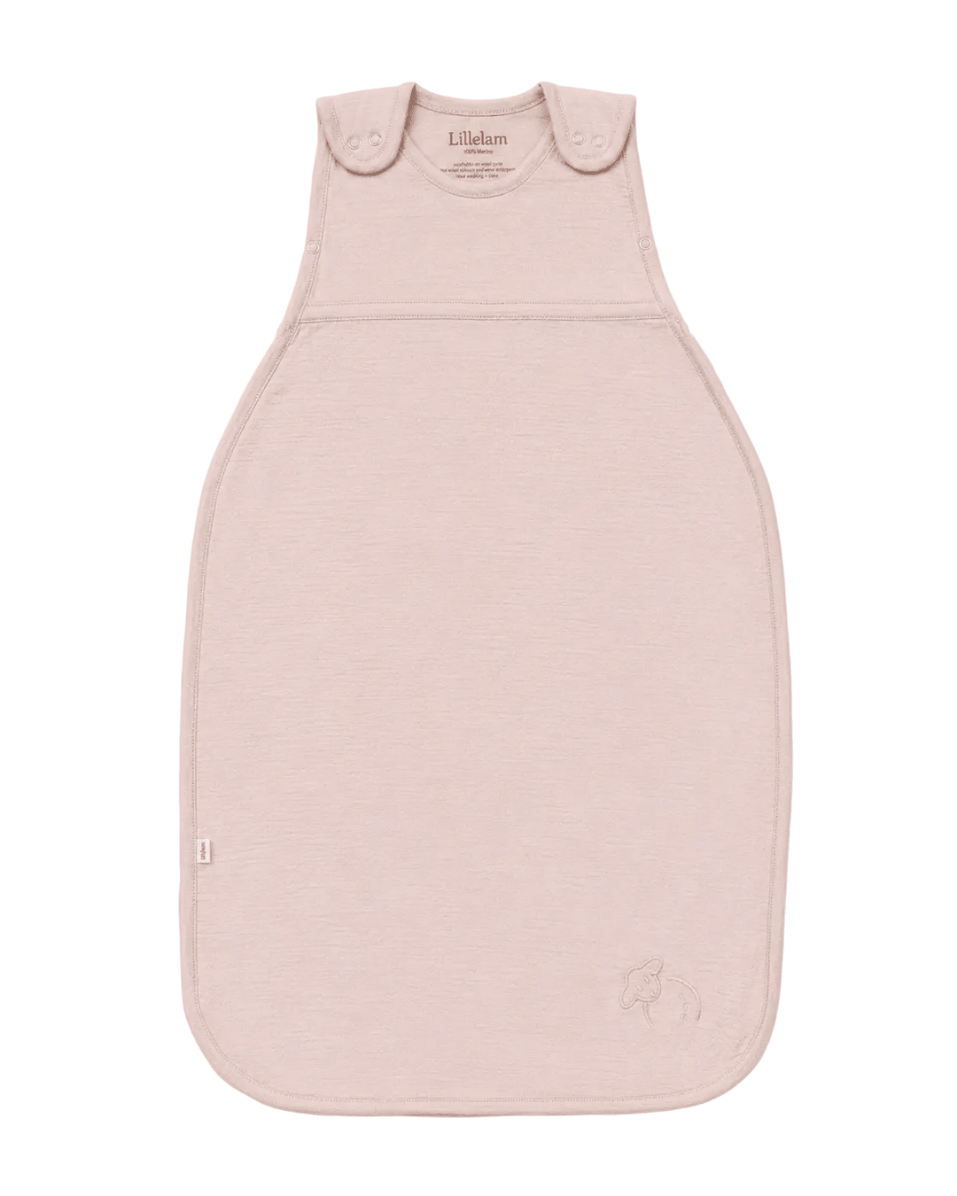 Lillelam Sovepose Luna i Merinoull - Himmelrosa for barn - Brobrobrille