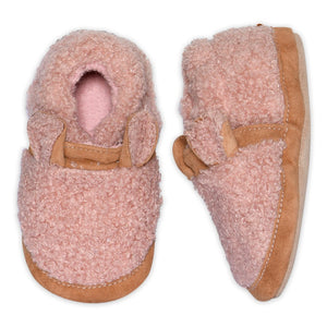 Melton Fuzzy teddy tøfler – Rose Dawn for barn - Brobrobrille