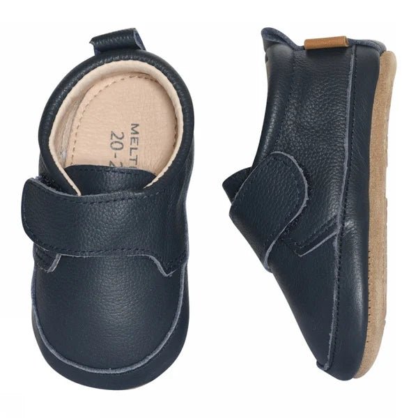 Melton Luxury Skinntøfler - Marine for barn - Brobrobrille