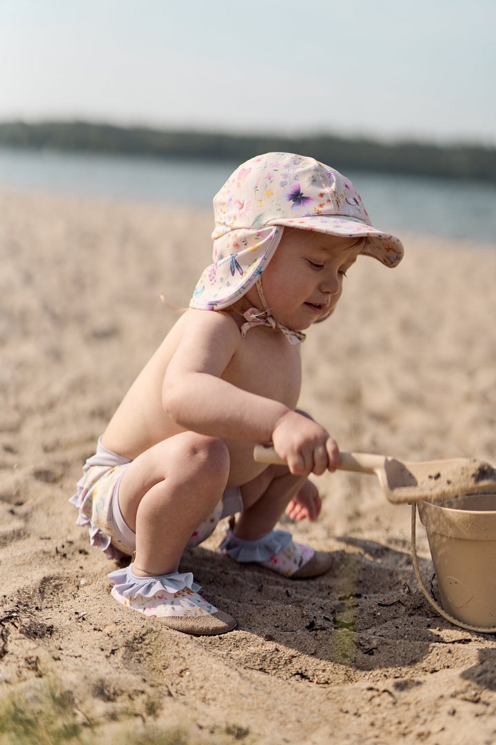 Mikk - Line Baby Badebleiebukse med volanger - Butterfly AOP for barn - Brobrobrille