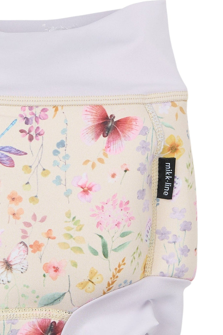 Mikk - Line Baby Badebleiebukse med volanger - Butterfly AOP for barn - Brobrobrille