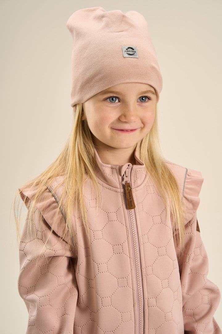 Mikk-Line Cotton Hat Solid i økologisk bomull - Adobe Rose for barn - Brobrobrille