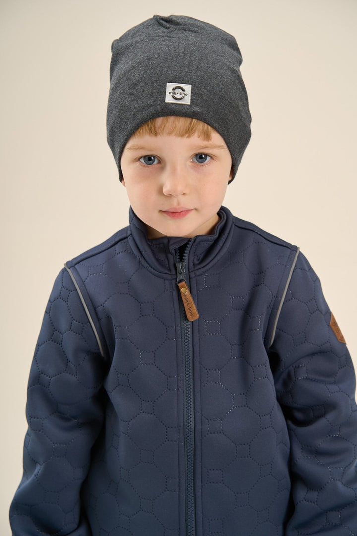 Mikk-Line Cotton Hat Solid i økologisk bomull - Blue Nights for barn - Brobrobrille