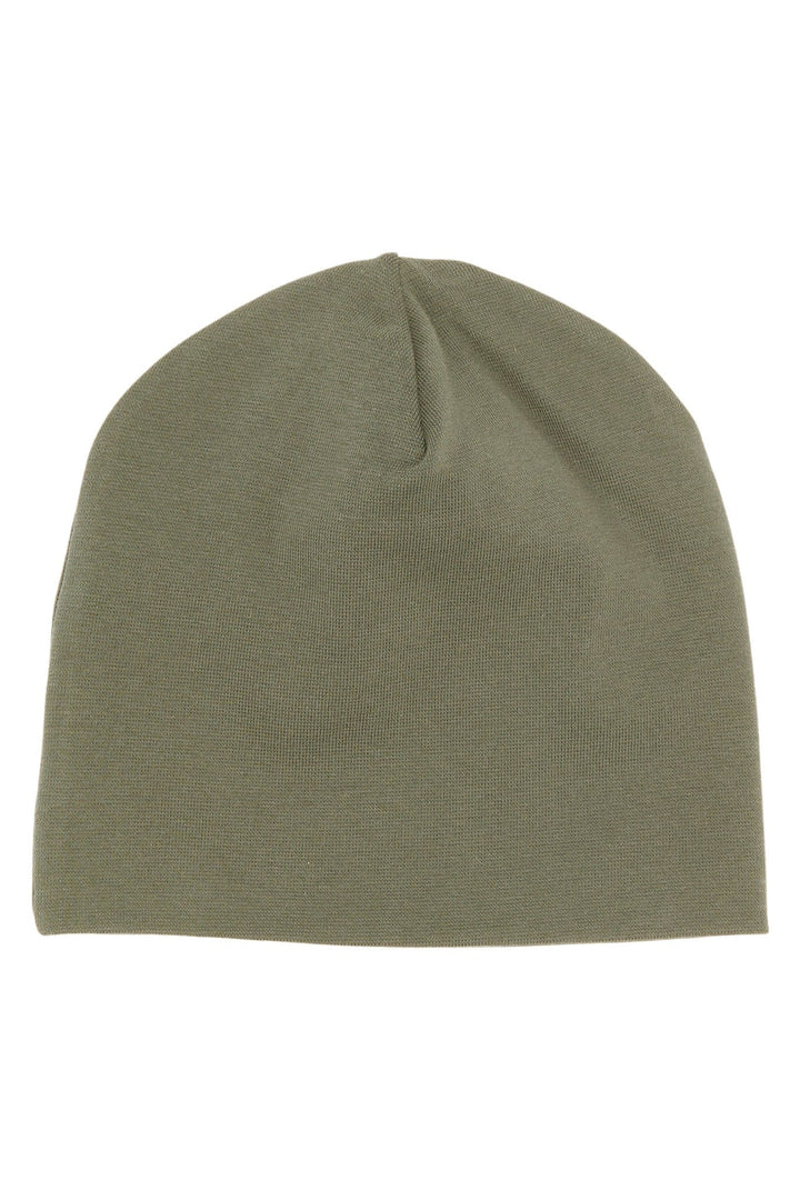 Mikk-Line Cotton Hat Solid i økologisk bomull - Dusty Olive for barn - Brobrobrille