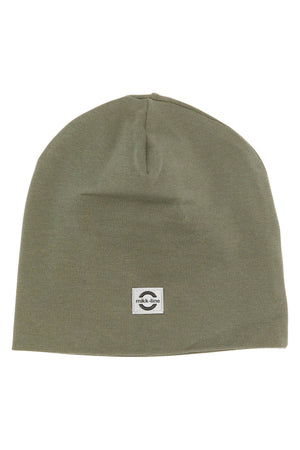 Mikk-Line Cotton Hat Solid i økologisk bomull - Dusty Olive for barn - Brobrobrille