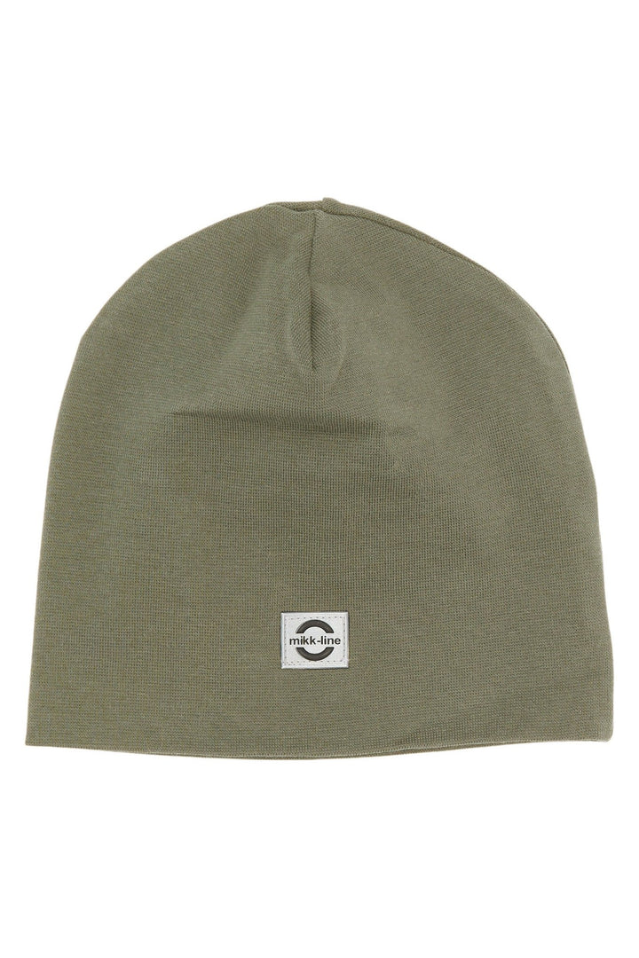 Mikk-Line Cotton Hat Solid i økologisk bomull - Dusty Olive for barn - Brobrobrille
