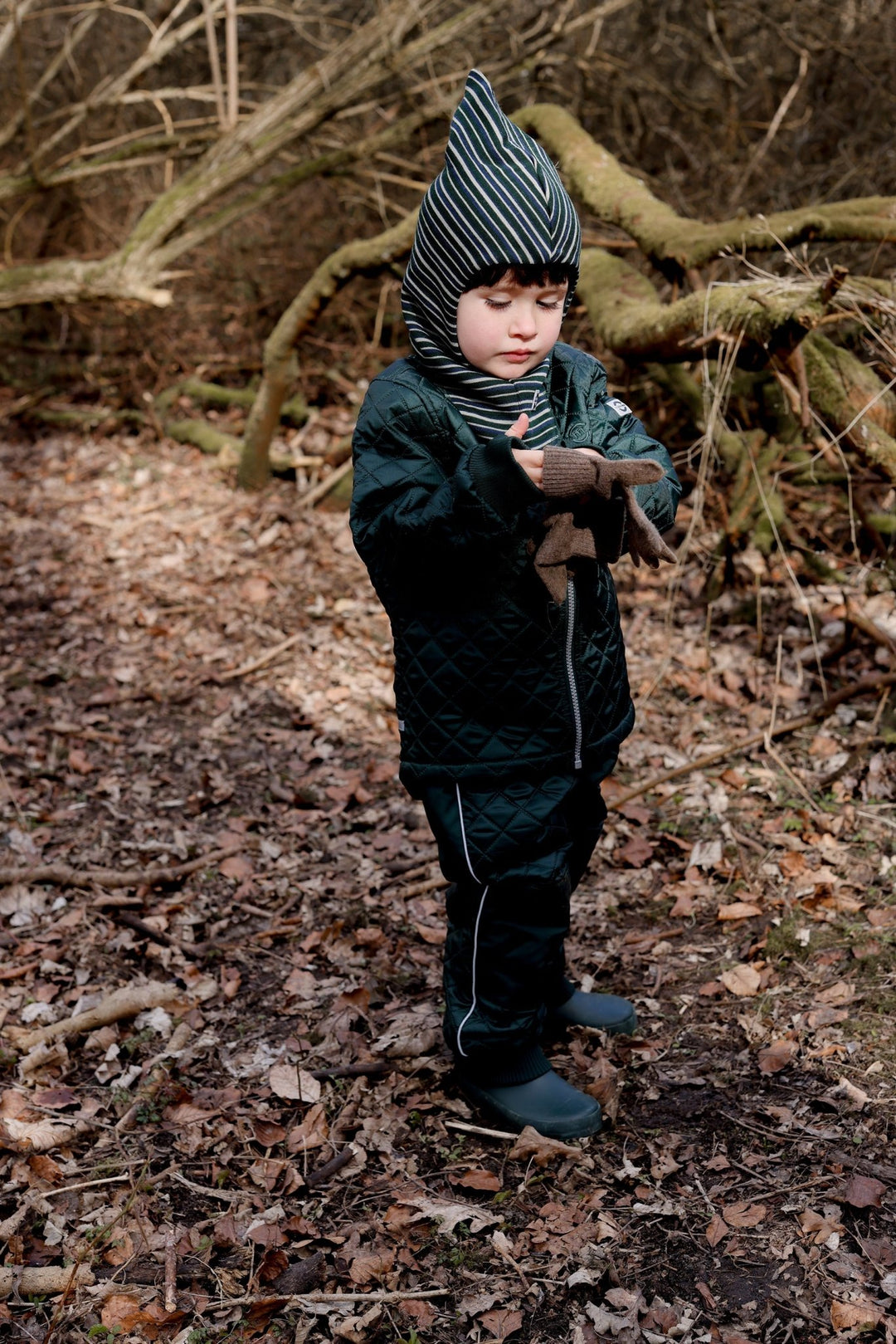 Mikk - Line Magic Gloves 3pk - Chocolate Chip / Melange Denver / Medal Bronze for barn - Brobrobrille