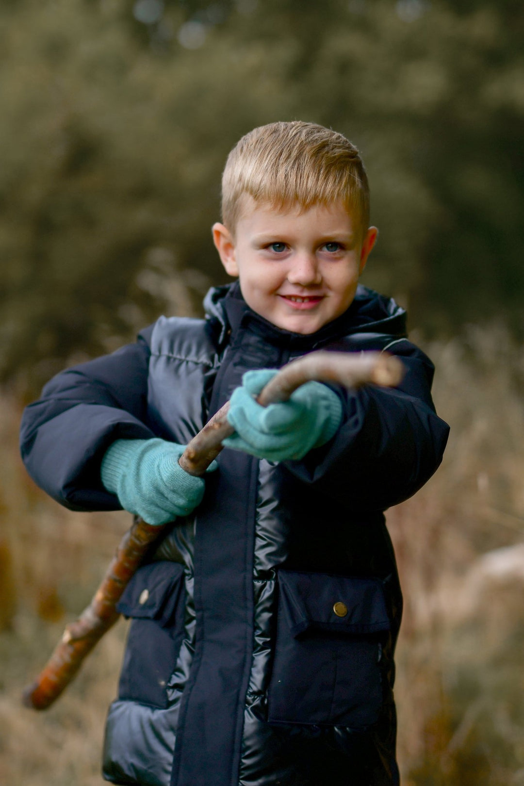 Mikk - Line Magic Gloves 3pk - Darkest Sprouse / Faded Denim / Balsam Green for barn - Brobrobrille