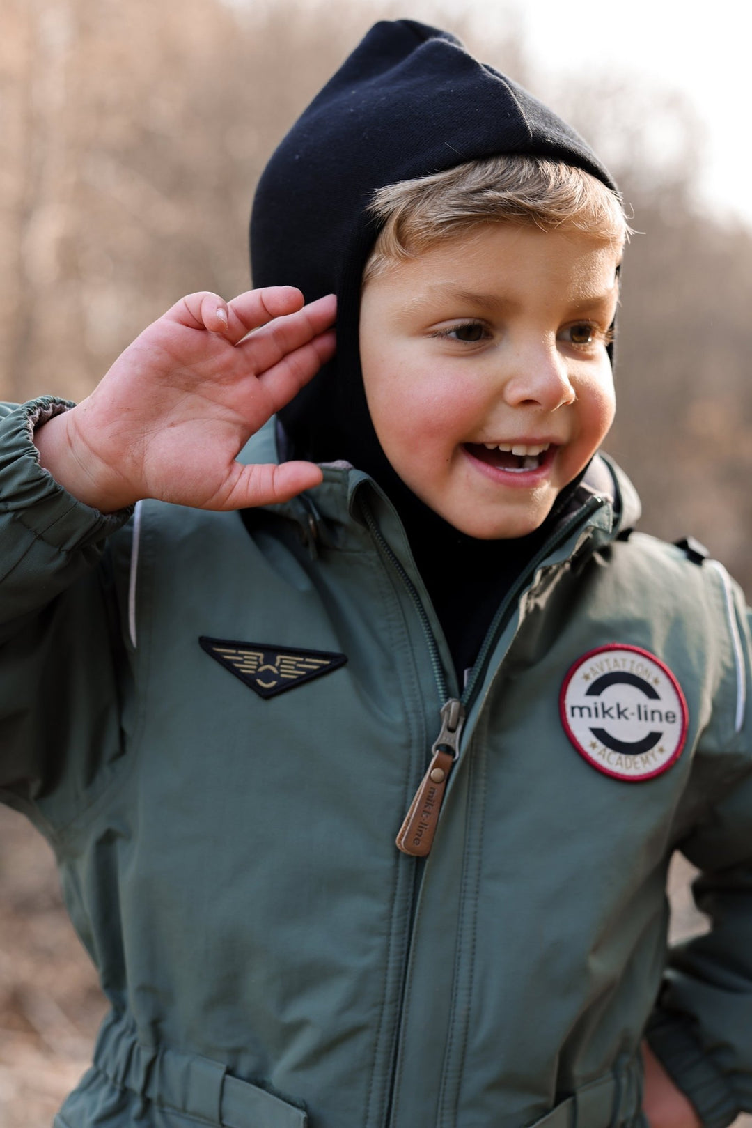 Mikk - Line Nylon Junior Suit Solid - Thyme for barn - Brobrobrille