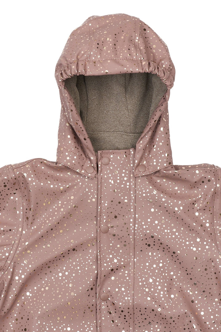 Mikk-Line PU Rain Set fleecefôret regnsett for barn - Foil Dot AOP for barn - Brobrobrille