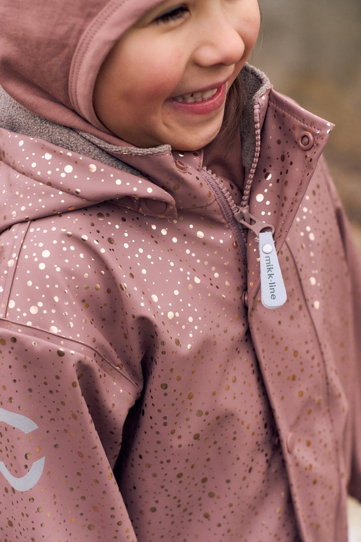 Mikk-Line PU Rain Set fleecefôret regnsett for barn - Foil Dot AOP for barn - Brobrobrille