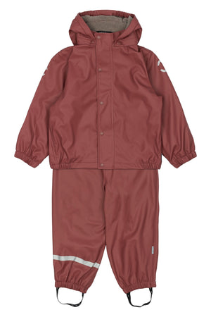 Mikk - Line Regnsett med Fleecefôr – Apple Butter for barn - Brobrobrille