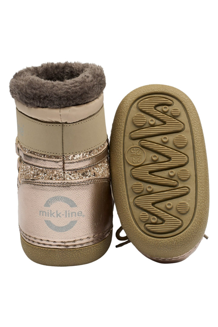Mikk - Line Snow Boot Glitter - Champagne Glitter for barn - Brobrobrille