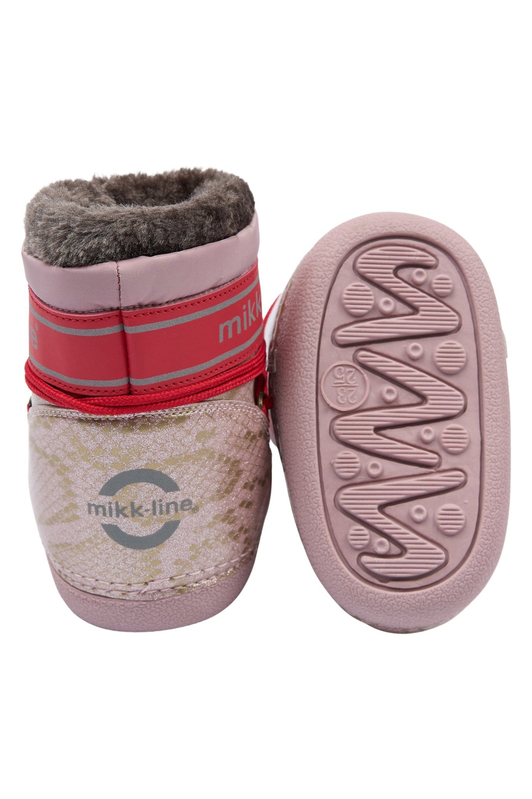 Mikk-Line Snow Boot Glitter Polished vinterstøvler for barn - Adobe Rose for barn - Brobrobrille