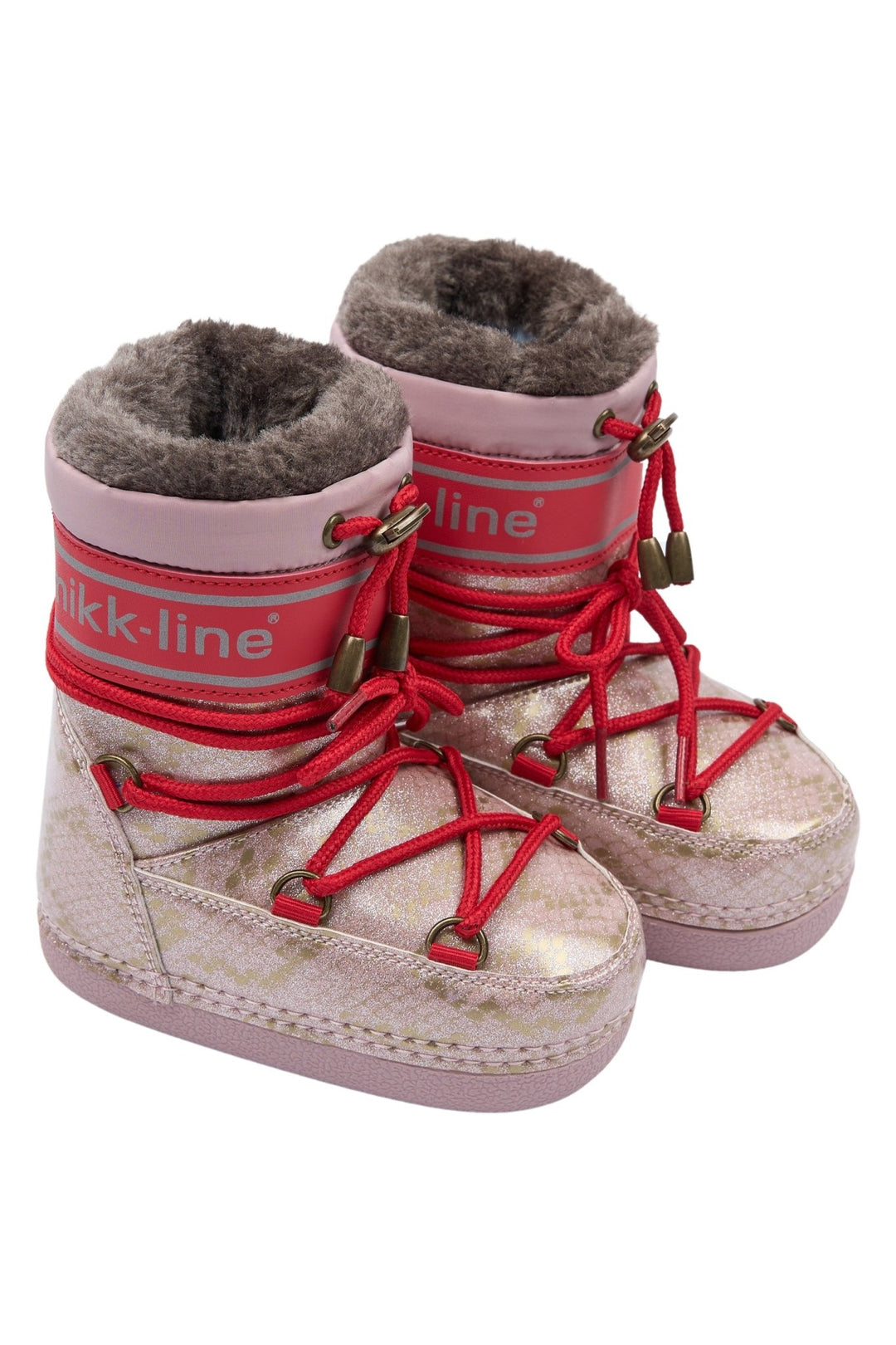Mikk-Line Snow Boot Glitter Polished vinterstøvler for barn - Adobe Rose for barn - Brobrobrille