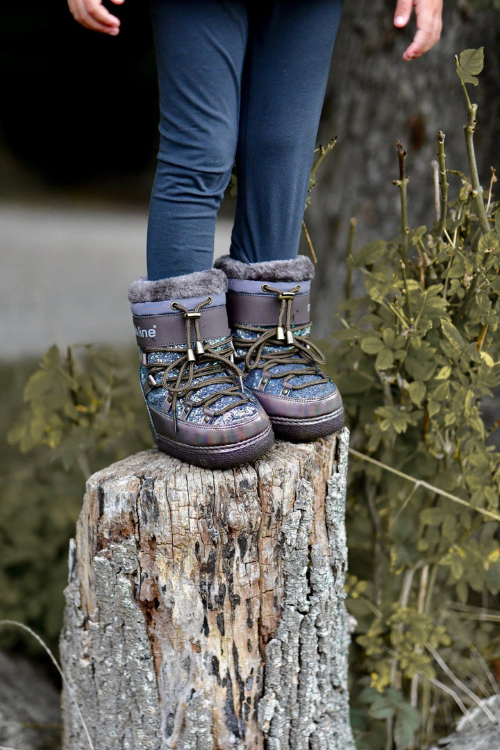 Mikk - Line Snow Boot Glitter - Rose Brown for barn - Brobrobrille