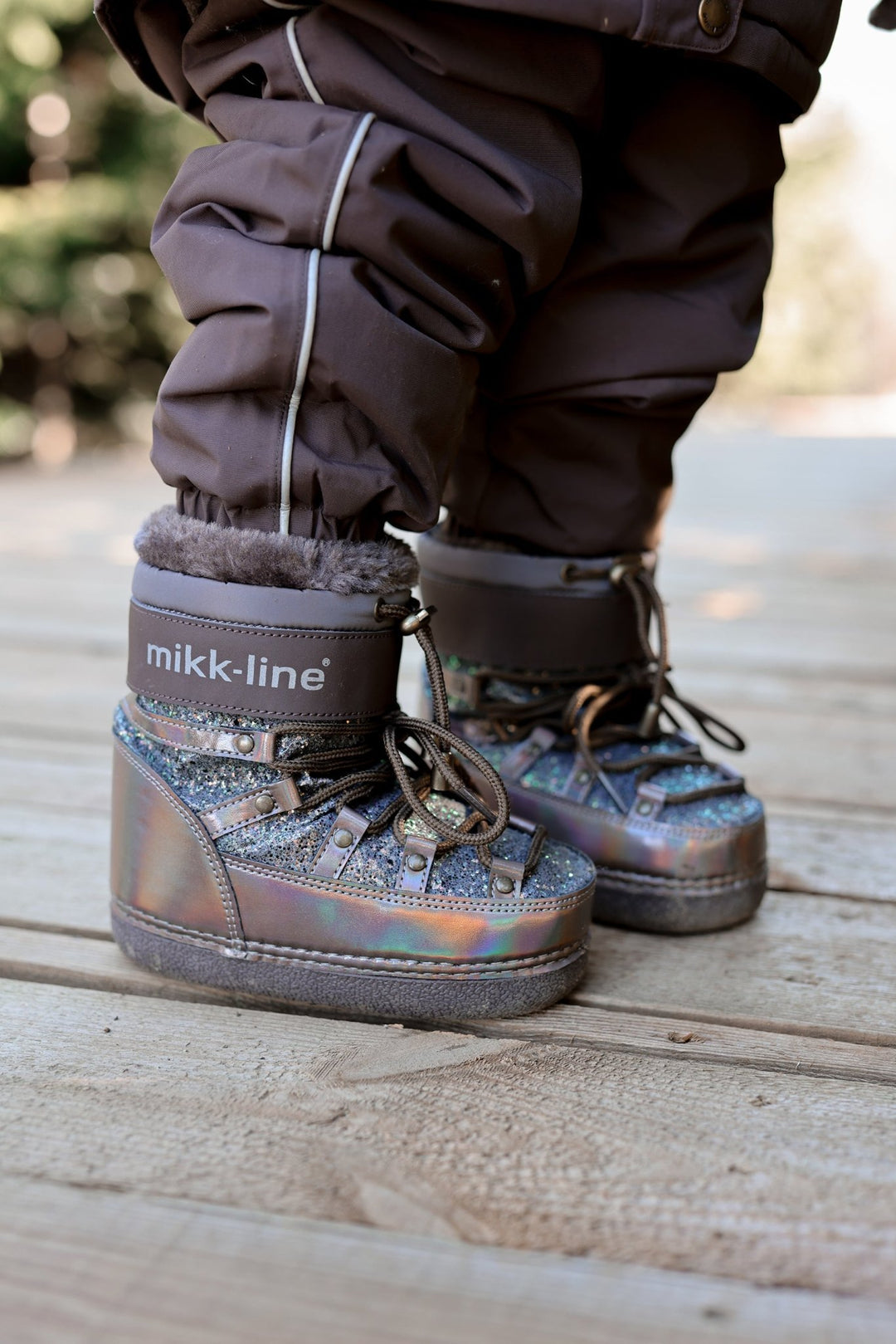 Mikk - Line Snow Boot Glitter - Sparrow for barn - Brobrobrille