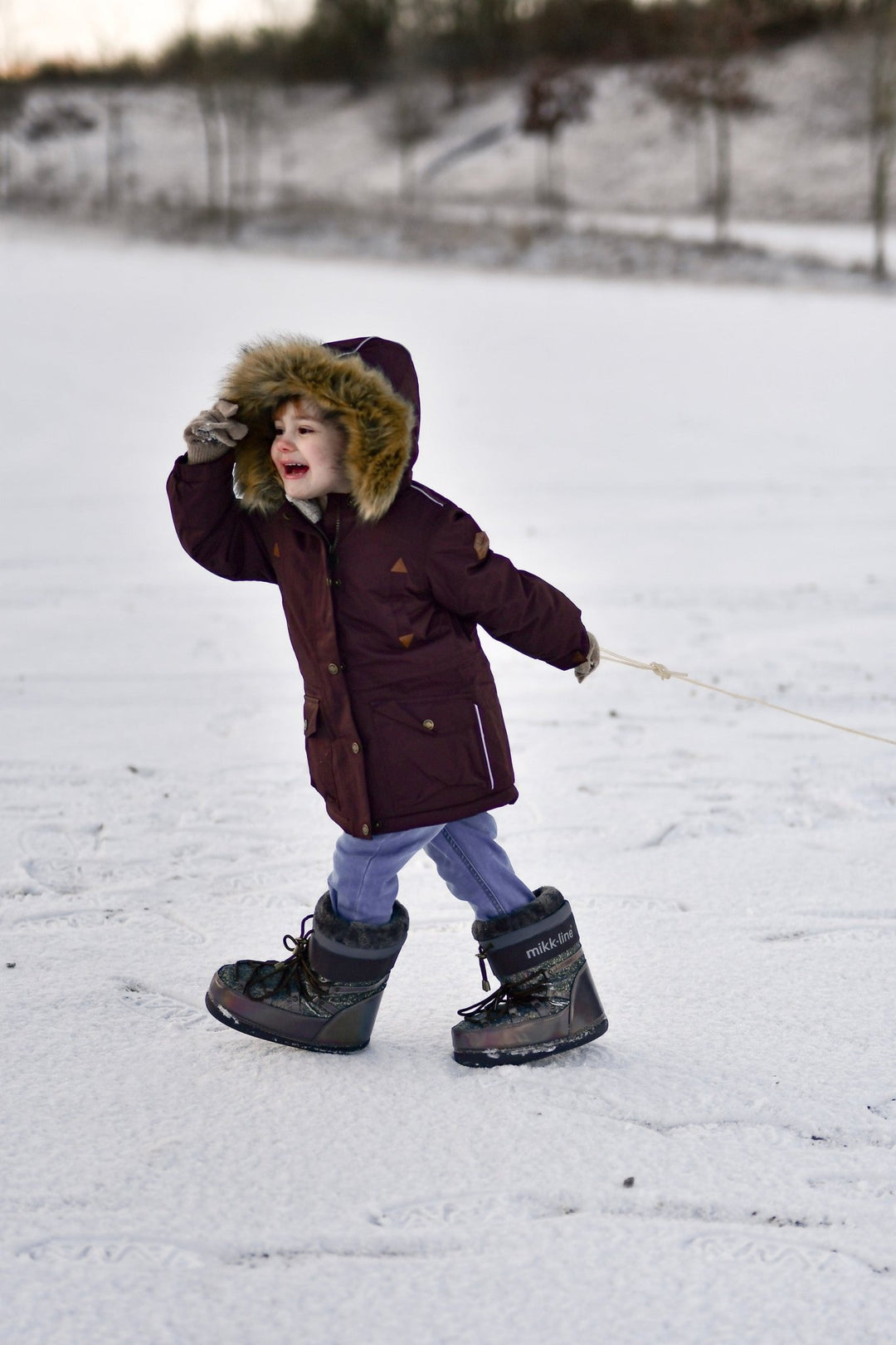 Mikk - Line Snow Boot Glitter - Sparrow for barn - Brobrobrille