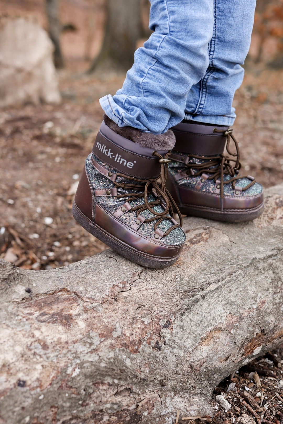 Mikk - Line Snow Boot Glitter - Sparrow for barn - Brobrobrille