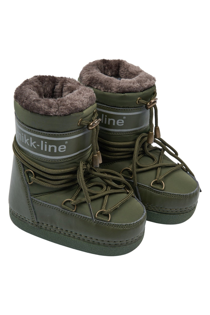 Mikk-Line Snow Boot vanntette vinterstøvler for barn - Dusty Olive for barn - Brobrobrille