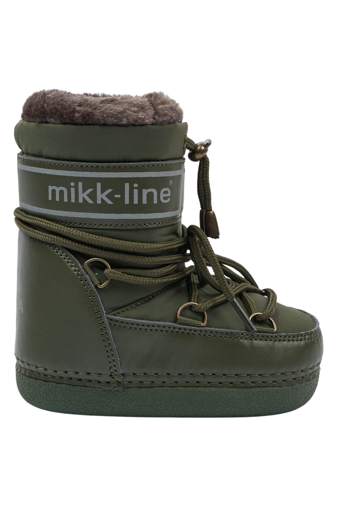 Mikk-Line Snow Boot vanntette vinterstøvler for barn - Dusty Olive for barn - Brobrobrille