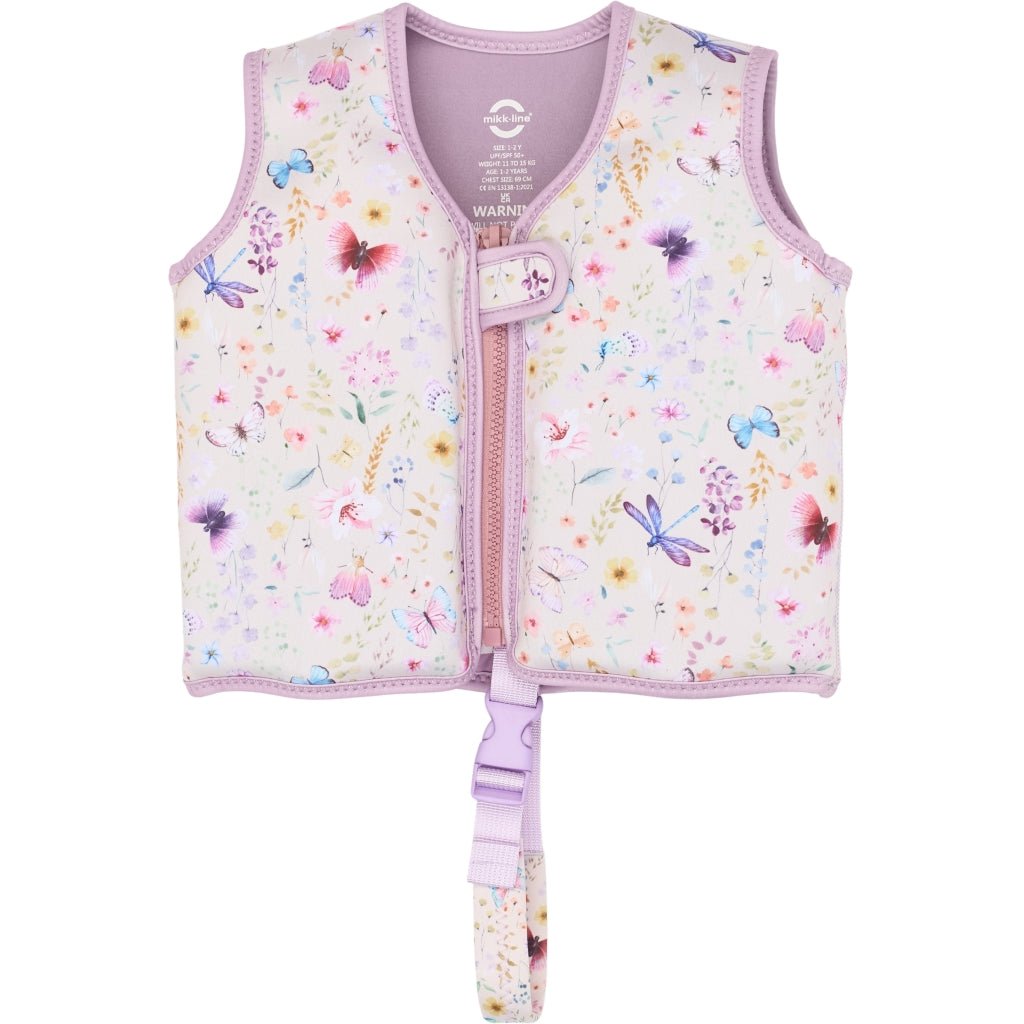 Mikk - Line Svømmevest - Butterfly AOP for barn - Brobrobrille