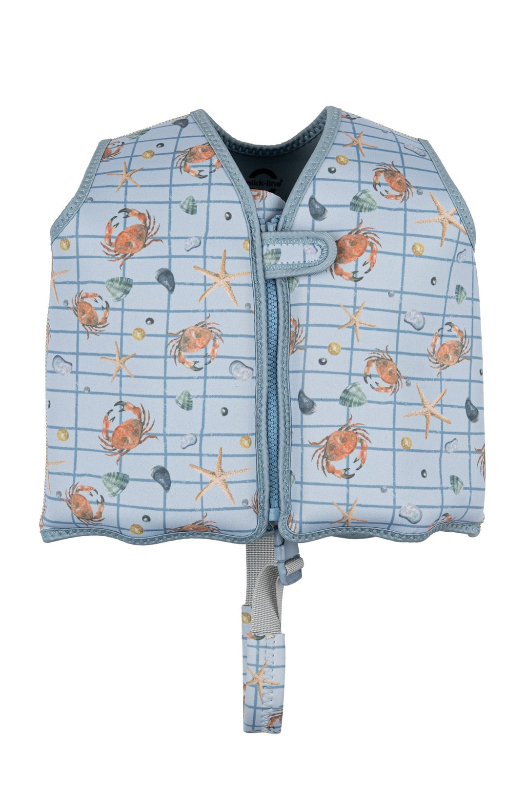 Mikk - Line Svømmevest AOP - Faded Denim for barn - Brobrobrille