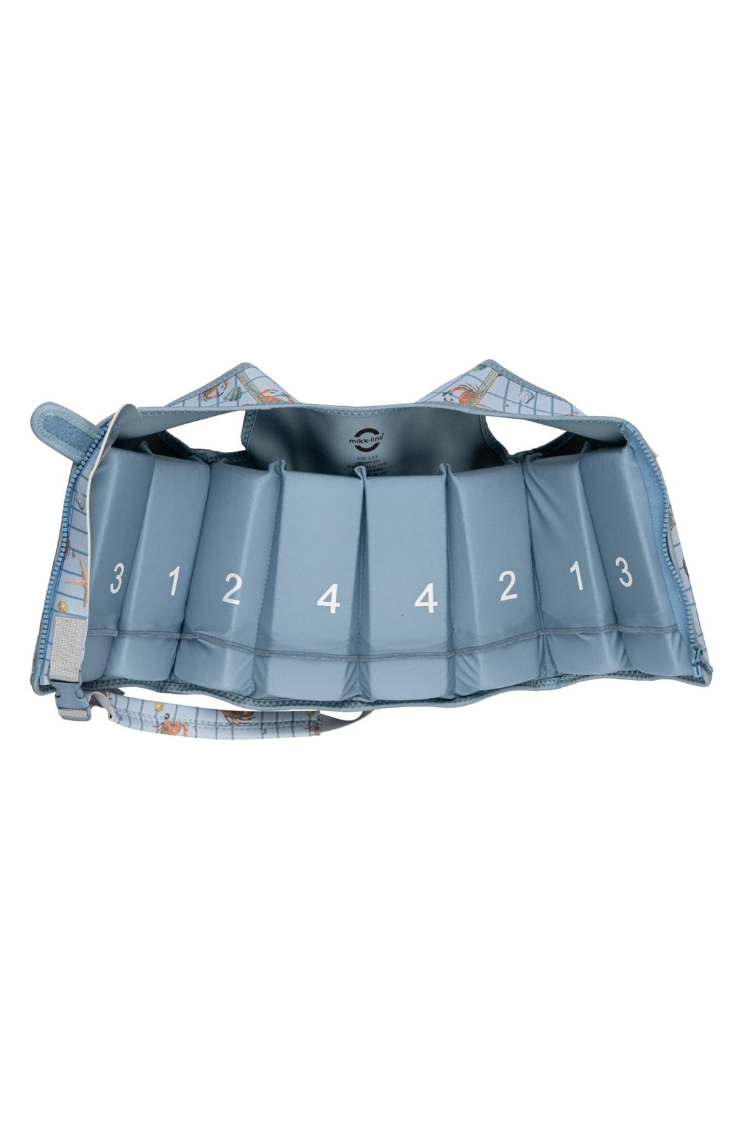 Mikk - Line Svømmevest AOP - Faded Denim for barn - Brobrobrille