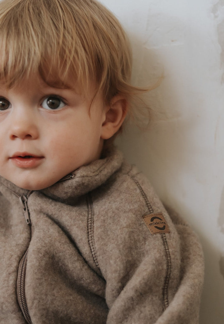 Mikk - Line Ulljakke til baby - Melange Denver for barn - Brobrobrille