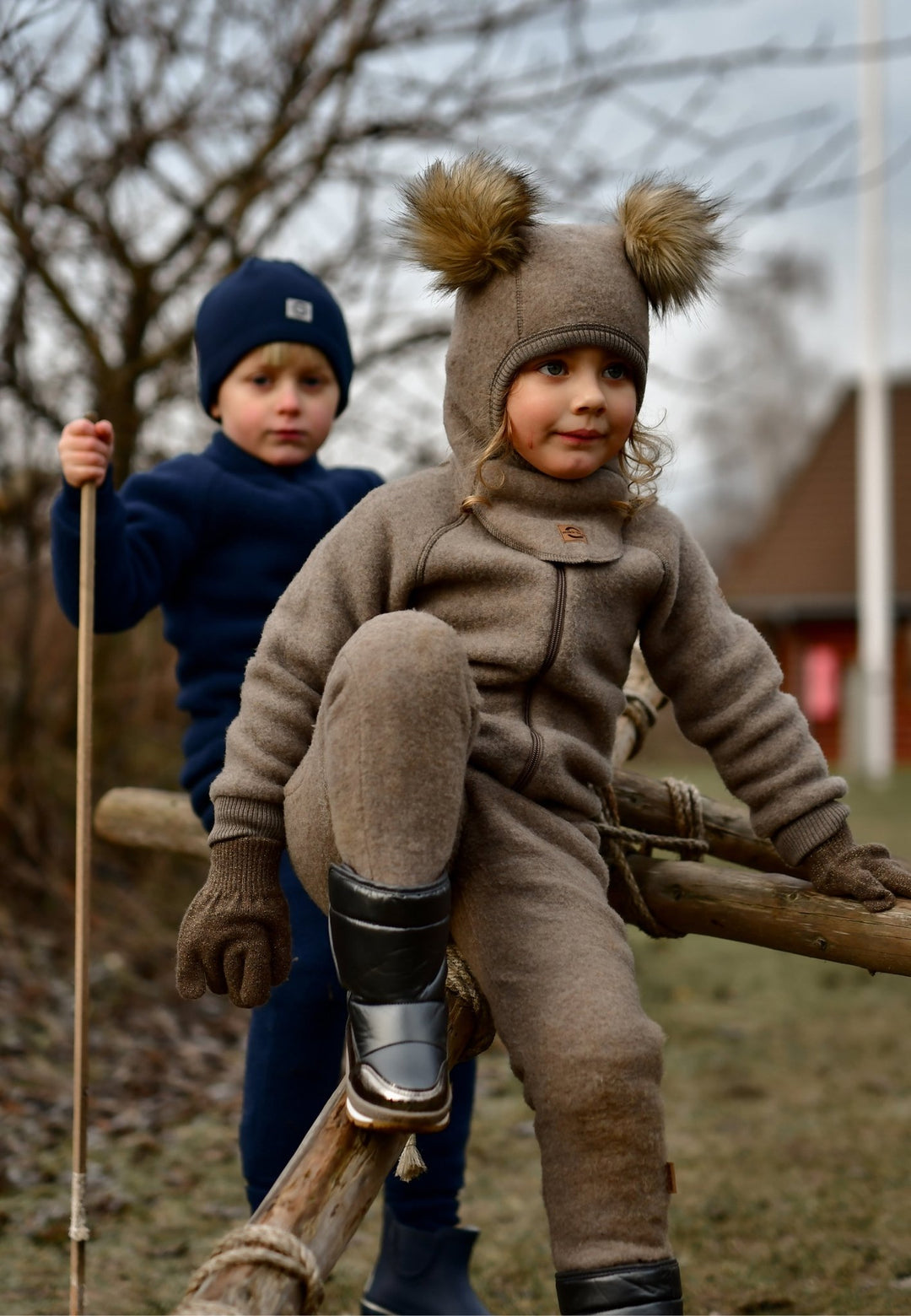 Mikk - Line Ulljakke til barn - Melange Denver for barn - Brobrobrille