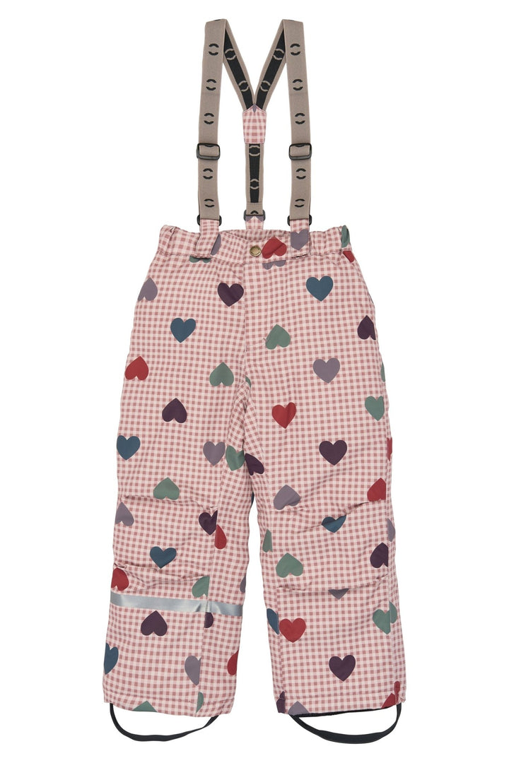 Mikk-Line Uni Snow Pant AOP vanntett vinterbukse for barn - Heart AOP for barn - Brobrobrille