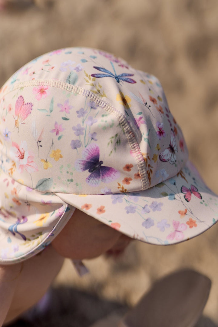 Mikk - Line UV - solhatt med nakkeskygge - Butterfly AOP for barn - Brobrobrille