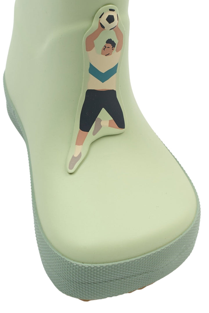 Mikk - Line Wellies Gummistøvler 3D Patch - Smoke Green for barn - Brobrobrille