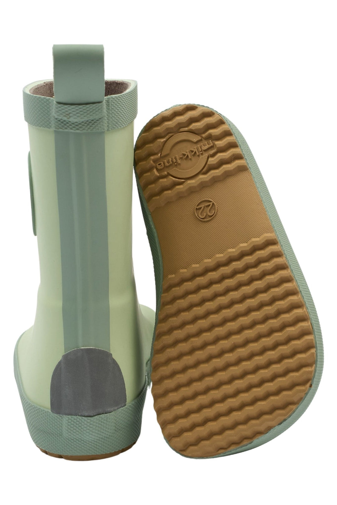 Mikk - Line Wellies Gummistøvler 3D Patch - Smoke Green for barn - Brobrobrille