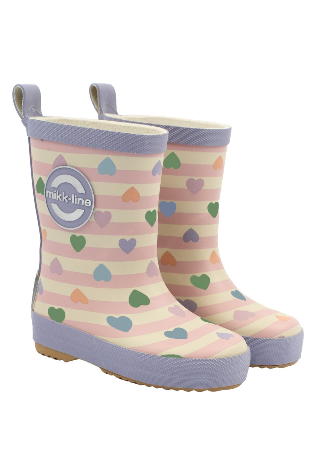 Mikk - Line Wellies Gummistøvler - Magic Heart AOP for barn - Brobrobrille