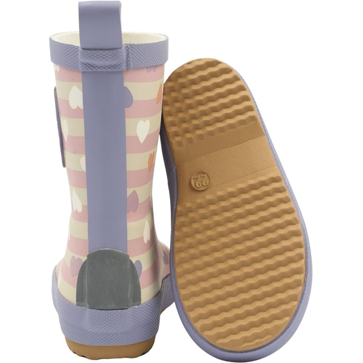 Mikk - Line Wellies Gummistøvler - Magic Heart AOP for barn - Brobrobrille