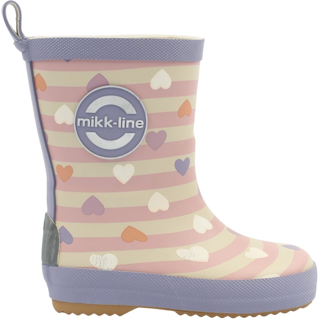 Mikk - Line Wellies Gummistøvler - Magic Heart AOP for barn - Brobrobrille