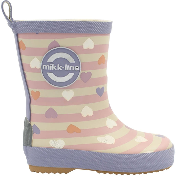 Mikk - Line Wellies Gummistøvler - Magic Heart AOP for barn - Brobrobrille