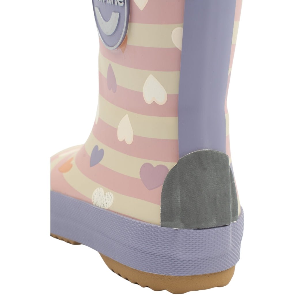 Mikk - Line Wellies Gummistøvler - Magic Heart AOP for barn - Brobrobrille