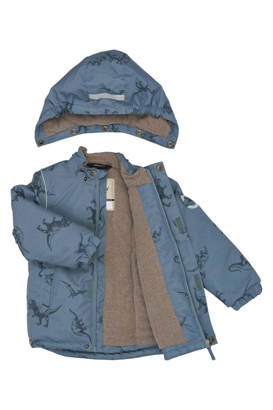 Mikk-Line Winter Jacket AOP vanntett vinterjakke for barn - Dino Stroke AOP for barn - Brobrobrille