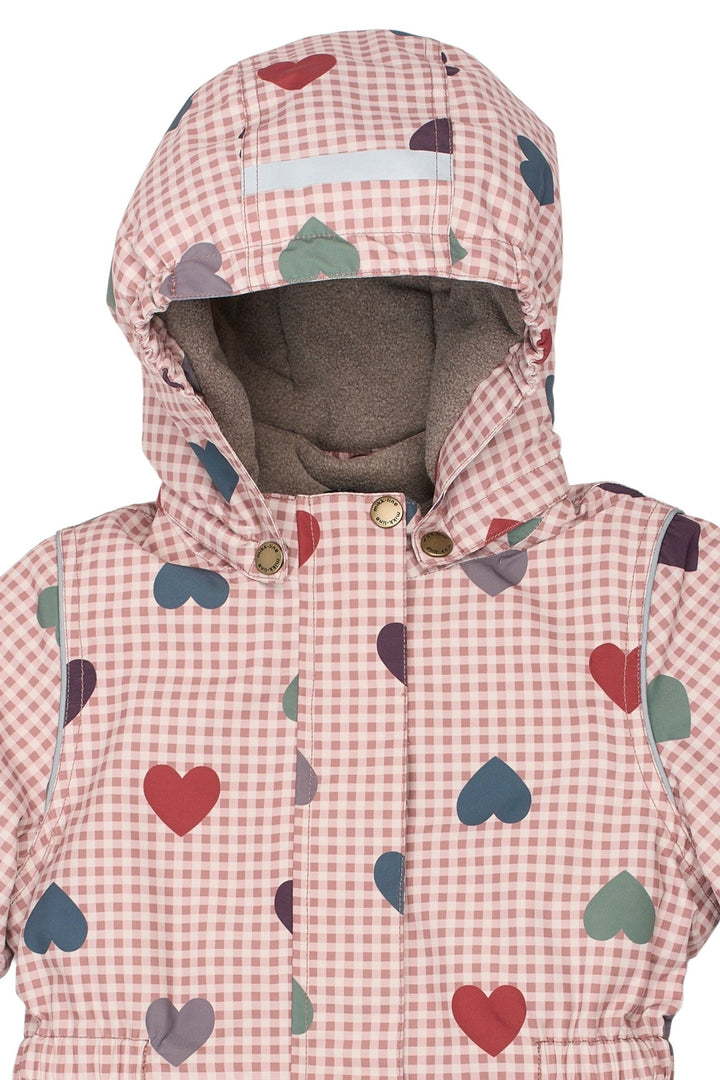 Mikk-Line Winter Jacket Waist AOP vanntett vinterjakke for barn - Heart AOP for barn - Brobrobrille