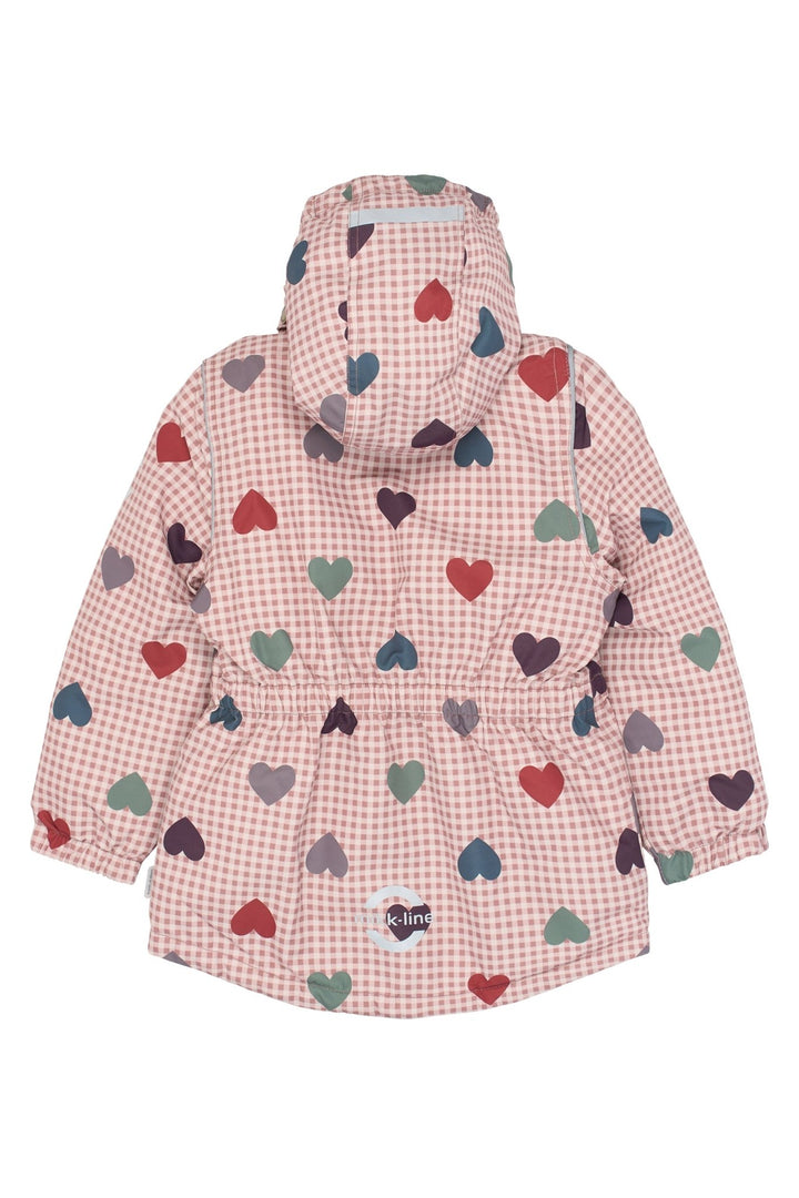Mikk-Line Winter Jacket Waist AOP vanntett vinterjakke for barn - Heart AOP for barn - Brobrobrille