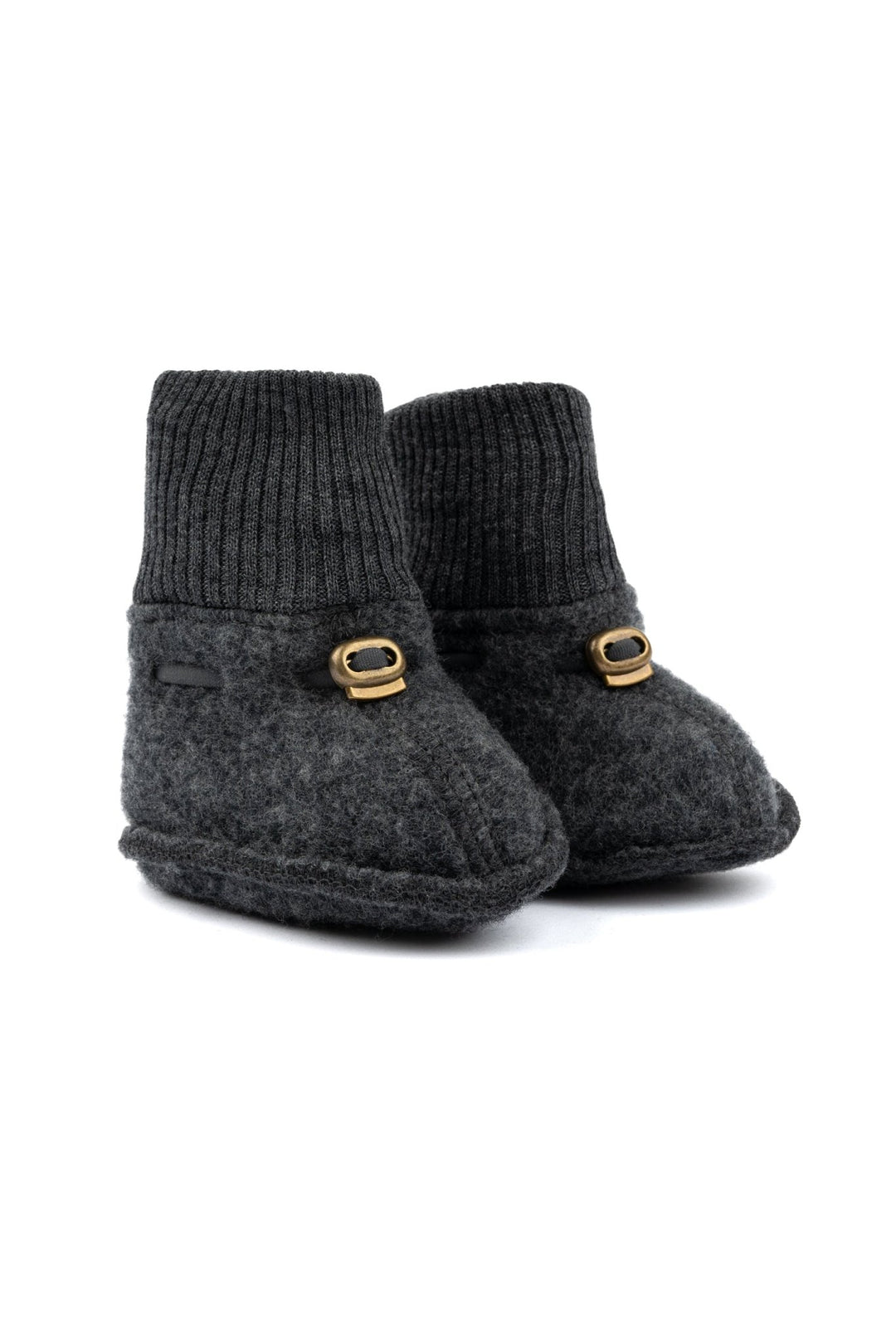 Mikk-Line Wool Footies ulltøfler for baby - Anthracite Melange for barn - Brobrobrille